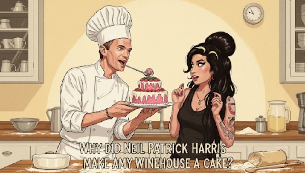 why did neil patrick harris make amy winehouse cake